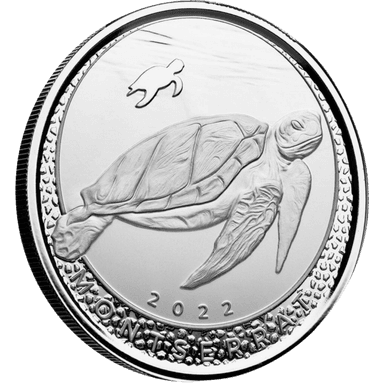 Zilveren Monsterrat Sea Turtle munt 1 troy ounce