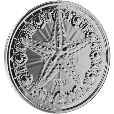 Zilveren Montserrat Starfish munt 1 troy ounce
