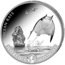 Zilveren Worlds Wildlife Ocean Rays munt 1 troy ounce 1