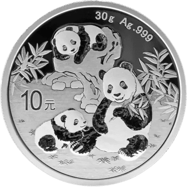 Zilveren panda munt 30 gram