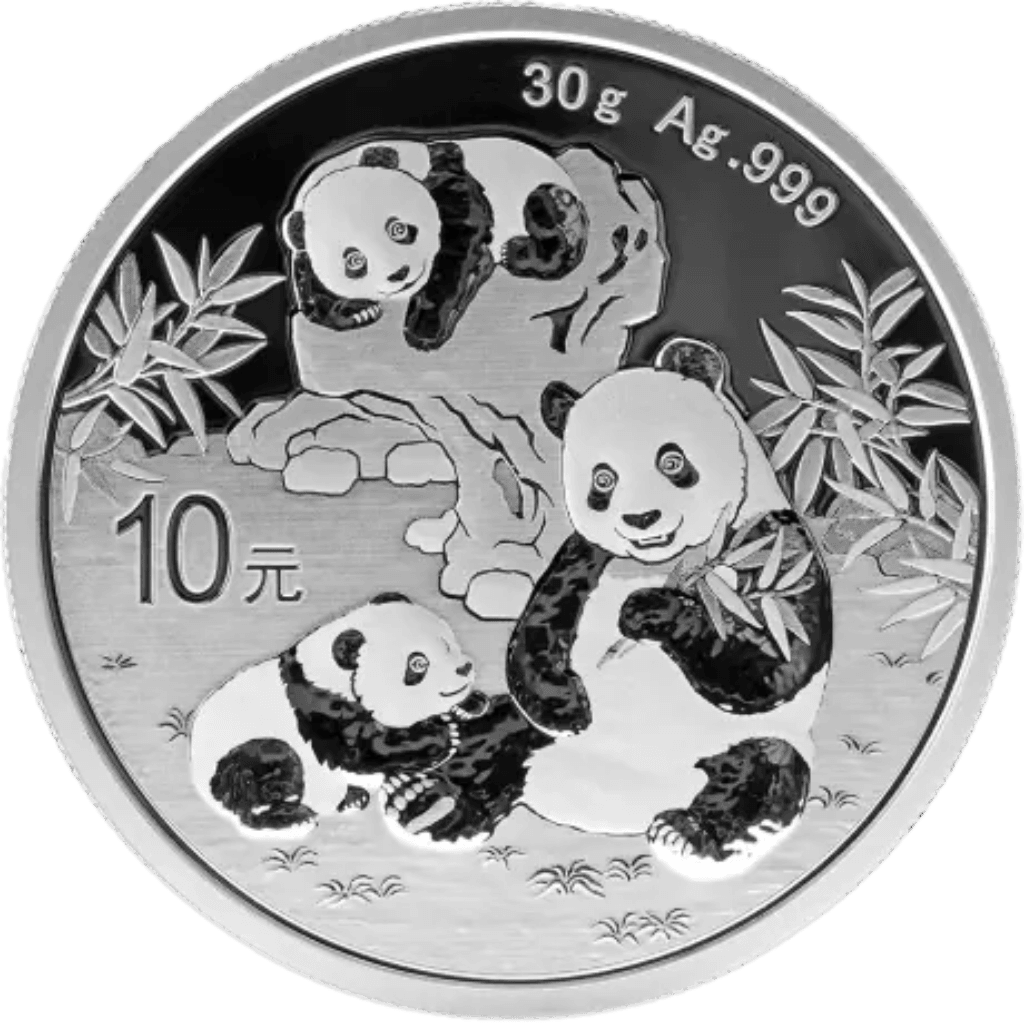 Zilveren panda munt 30 gram