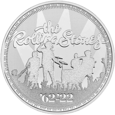 Zilveren The Rolling Stones munt 1 troy ounce