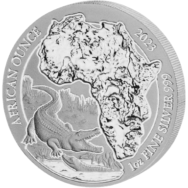 Zilveren Rwanda Nile Crocodile munt 1 troy ounce