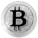 Zilveren Bitcoin munt 1 troy ounce 1