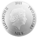 Zilveren Bitcoin munt 1 troy ounce 2