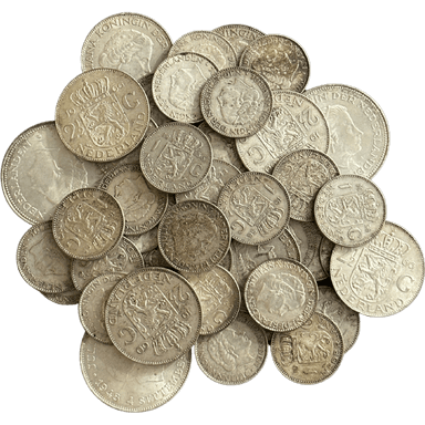 Zilveren muntenmix Nederlandse gulden 1 kilo