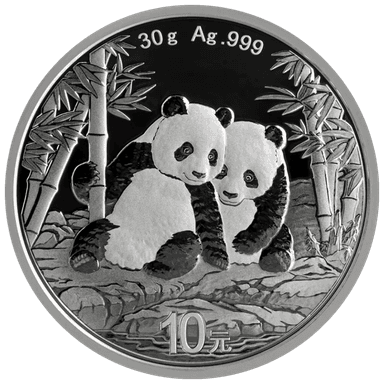 Zilveren panda munt 30 gram