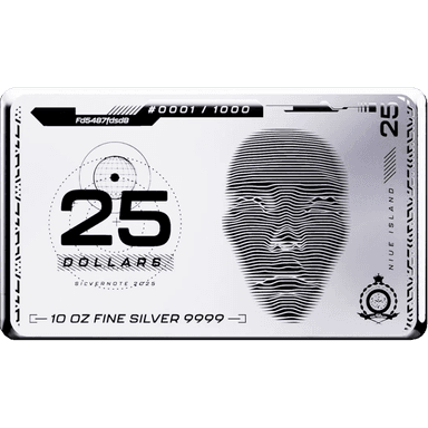Zilveren muntbaar Silvernote 10 troy ounce