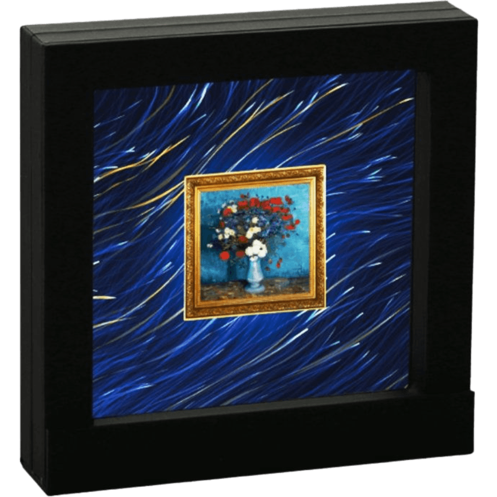 Zilveren Vincent van Gogh Cornflowers and Poppies munt 1 troy ounce