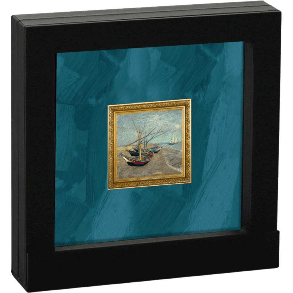 Zilveren Vincent van Gogh Fishing Boats munt 1 troy ounce