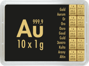 Combibaar 10 x 1 gram goud kopen