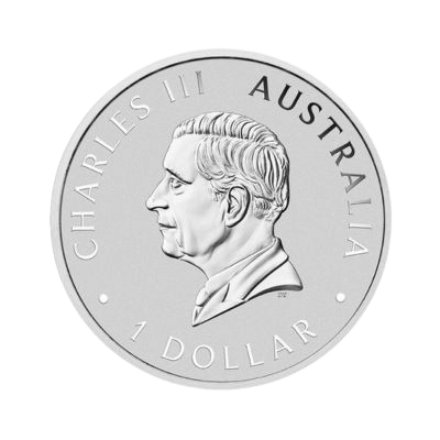 Australische Koala 1 troy ounce zilveren munt 2025 achterkant