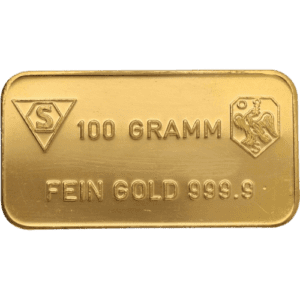 Goudbaar 100 gram Schweizerischer Bankverein