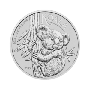 Zilveren Koala munt 1 troy ounce 2024 voorkant