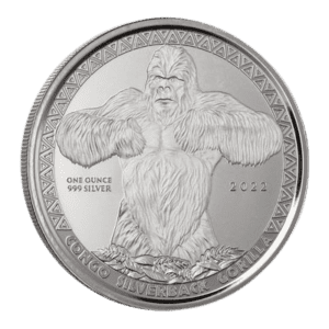 1 troy ounce zilveren Silverback Gorilla munt 2022