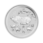 Year of the Pig 1 kilo zilveren munt 2017 voorkant
