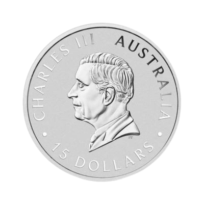 1:10 troy ounce platina Koala munt 2024 achterkant