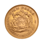 Gouden 100 Pesos Chili voorkant