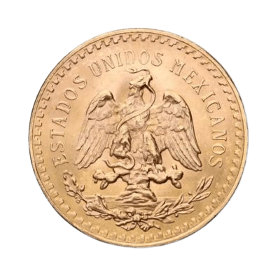 Gouden 50 Pesos Mexico achterkant