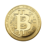 1 troy ounce gouden Bitcoin munt 2022 voorkant