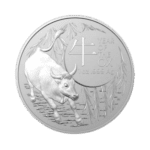 Royal Australian Mint Ox 1 troy ounce zilveren munt 2021 voorkant