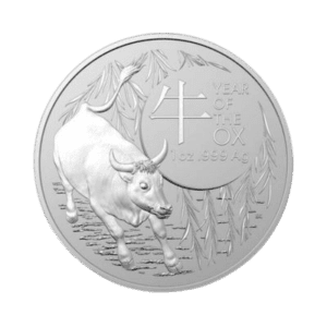 Royal Australian Mint Ox 1 troy ounce zilveren munt 2021 voorkant