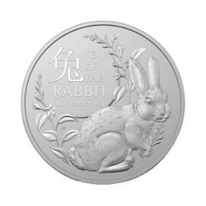 Royal Australian Mint Rabbit 1 troy ounce zilveren munt 2023 voorkant