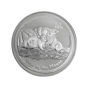 Year of the Mouse 1 kilo zilveren munt 2008 voorkant