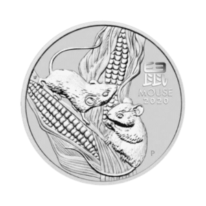 Year of the Mouse 1 kilo zilveren munt 2020 voorkant