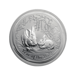 Year of the Rabbit 1 kilo zilveren munt 2011 voorkant