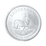 1 troy ounce zilveren Krugerrand munt 2025 voorkant