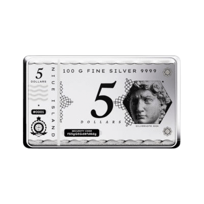 100 gram zilveren muntbaar divers voorkant