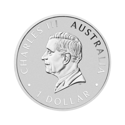 Australische Emu 1 troy ounce zilveren munt 2025 achterkant