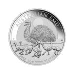 Australische Emu 1 troy ounce zilveren munt 2025 voorkant