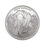Cambodia Elephant 1 troy ounce zilveren munt 2023 voorkant