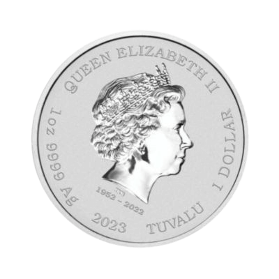 Casino Royale 1 troy ounce zilveren munt 2023 achterkant