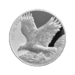 Golden Eagle 1 troy ounce zilveren munt 2025 voorkant