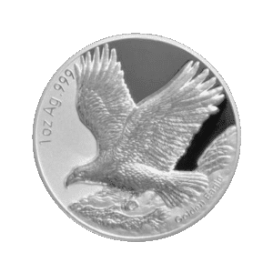 Golden Eagle 1 troy ounce zilveren munt 2025 voorkant
