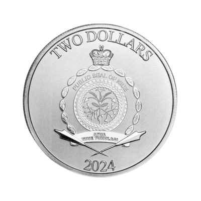 Hercules 1 troy ounce zilveren munt 2023 achterkant