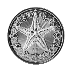 Montserrat Starfish 1 troy ounce zilveren munt 2024 voorkant